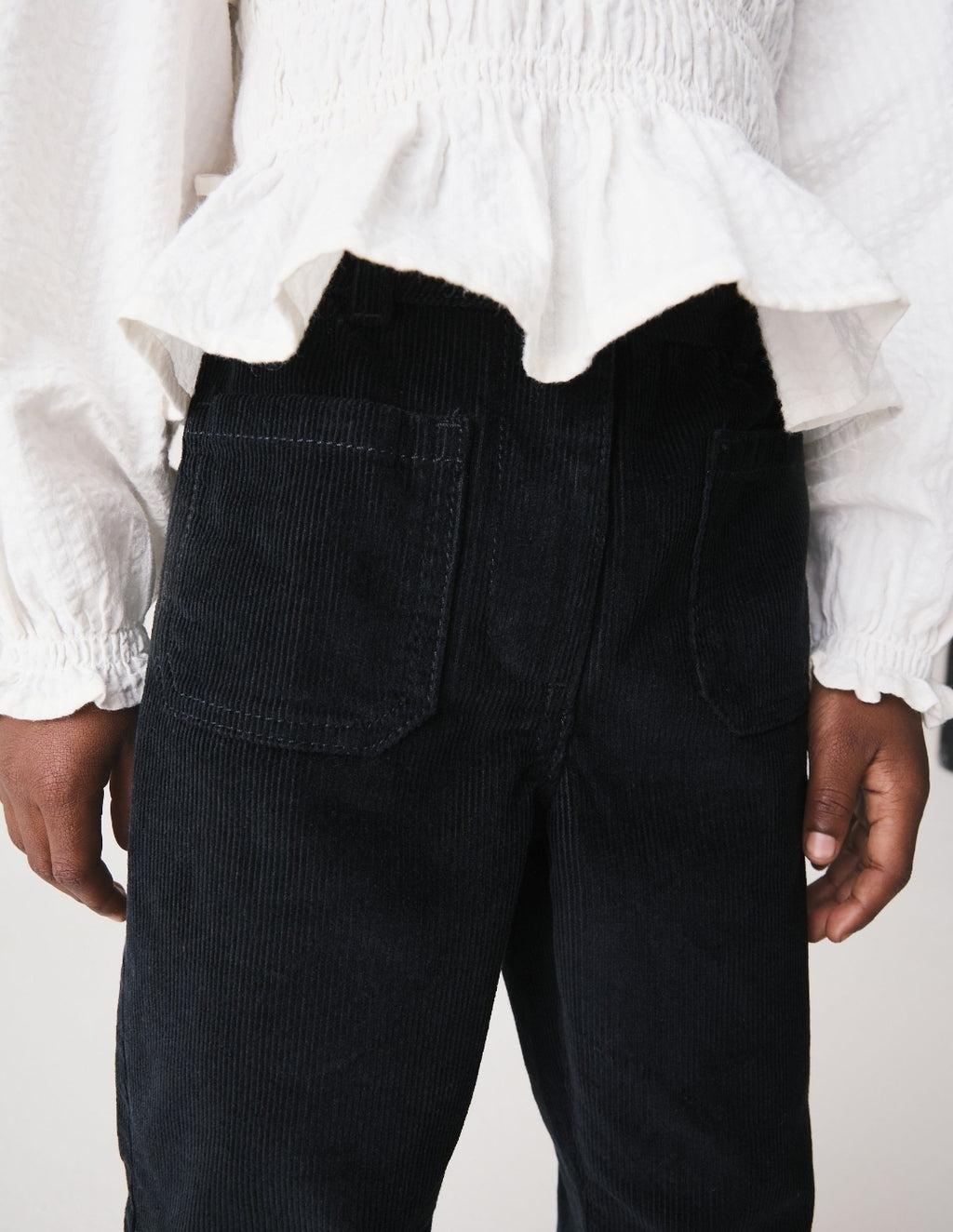 Black Cord Flared Jeans