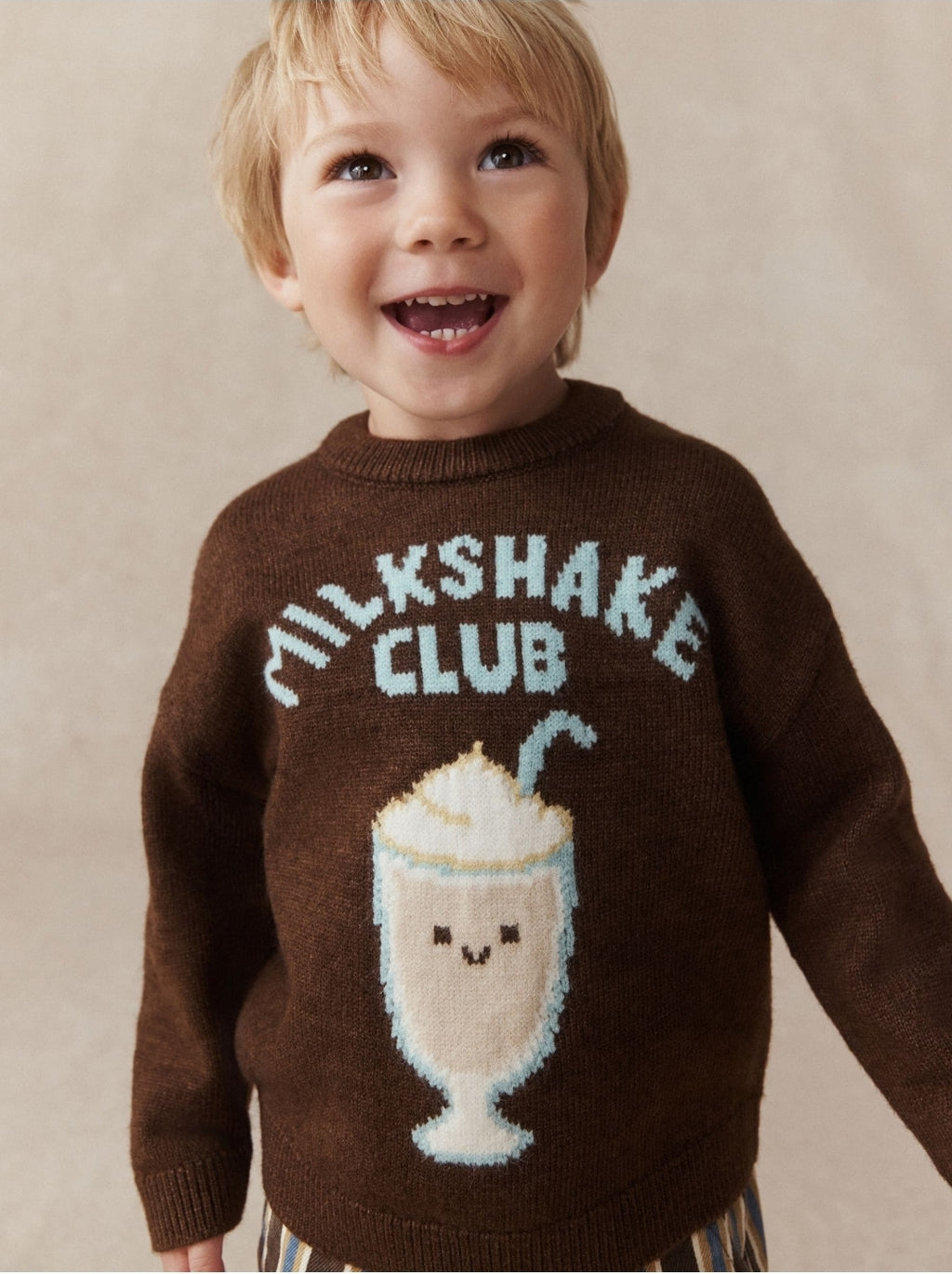 Brown Character Knitted Crew
Neck Jumper