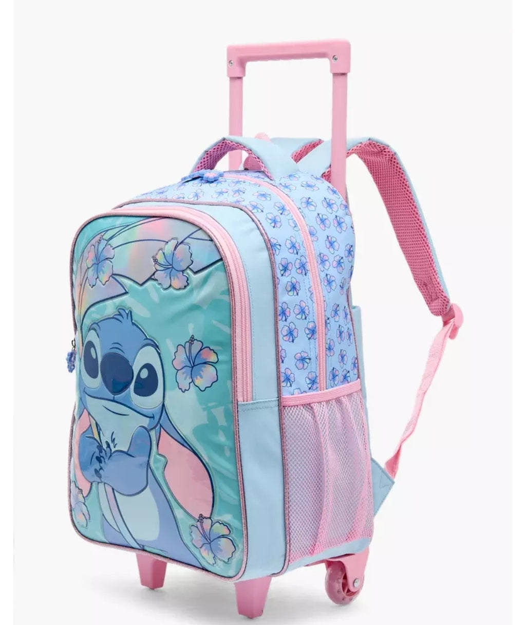 Disney Stitch Print 5-Piece School Trolley Bag Set inch 16