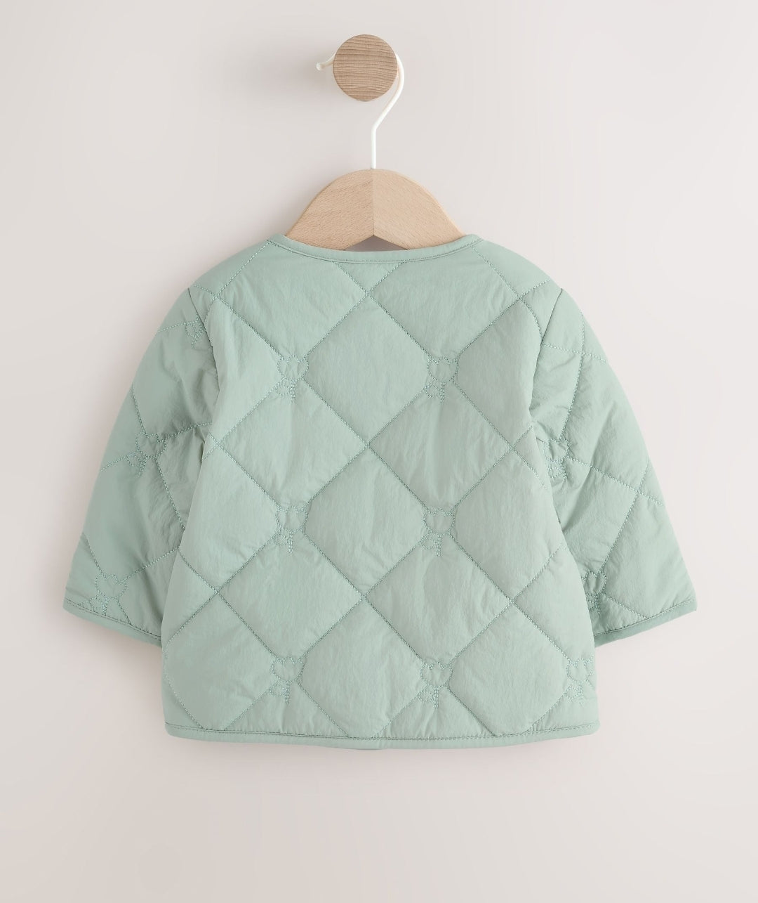 Sage Green Tulip Quilted Nylon
Baby Jacket