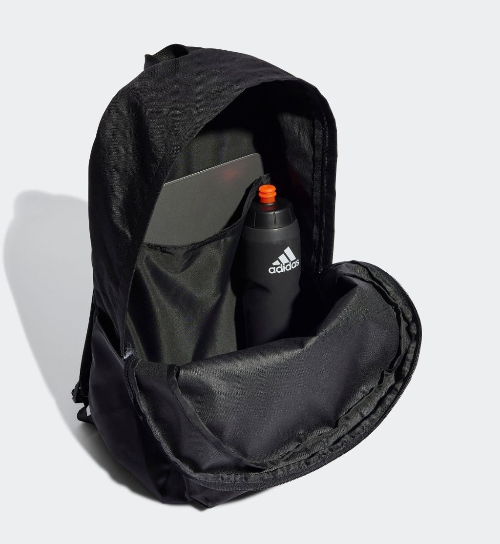 adidas Black Chrome Classic 3 Bar Logo Backpack