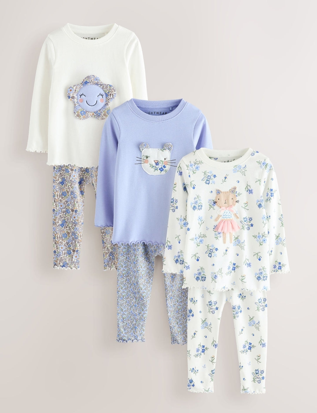 Blue Snuggle Pyjamas 3 Pack