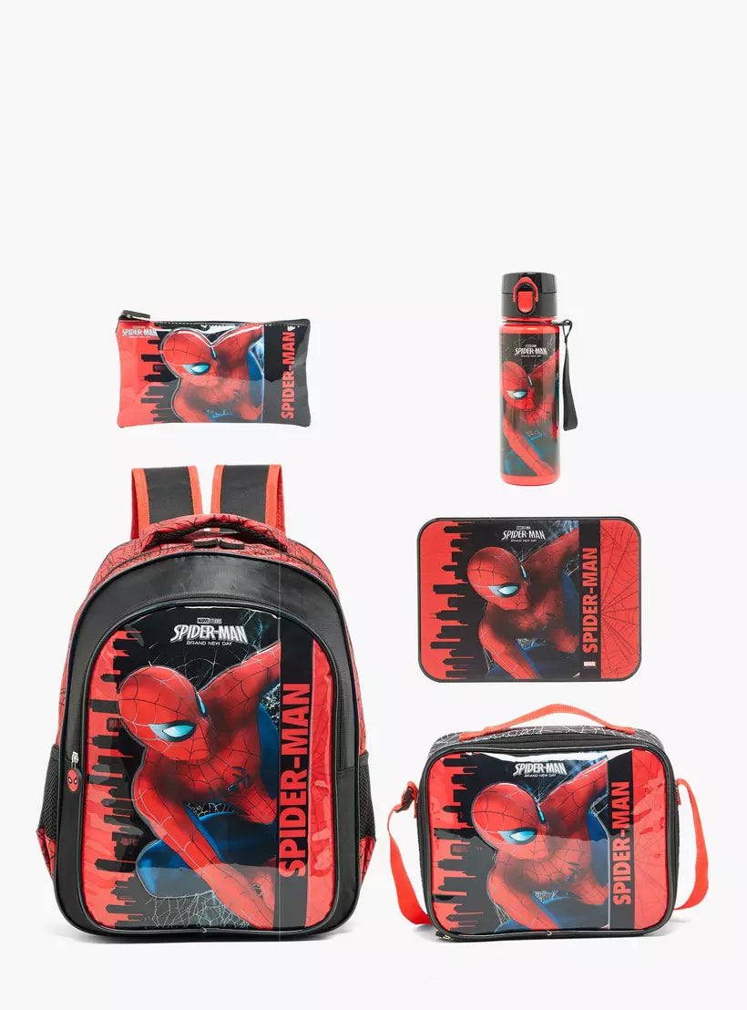 Spider-Man 5-Piece School Backpack Set 16 inches