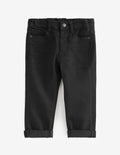 Black Denim Regular Fit Comfort Stretch Jeans