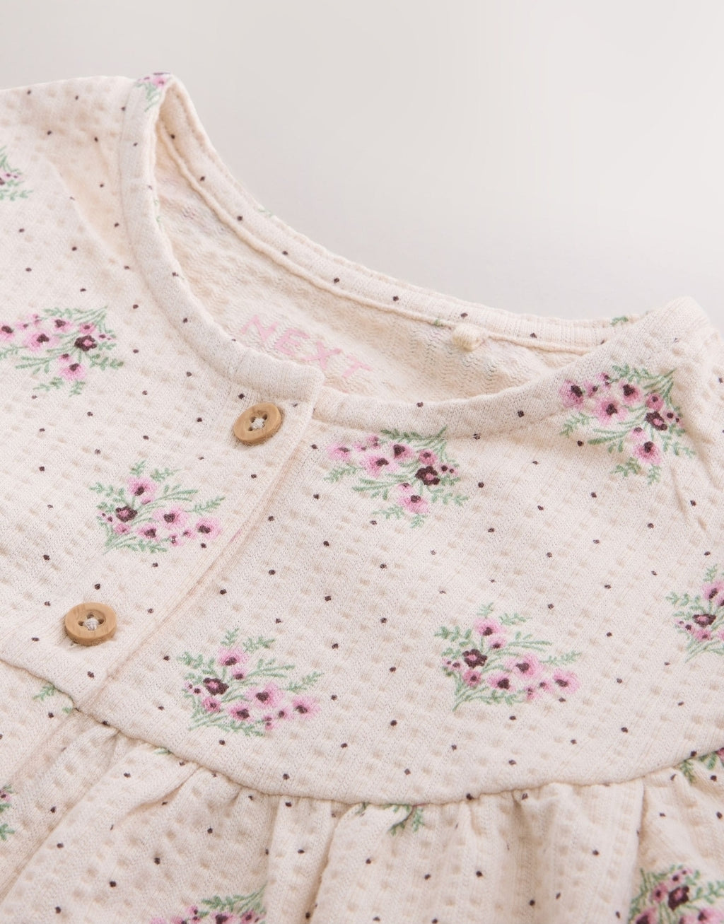 Pink Ditsy Floral Long Sleeve Blouse and Bloomer Trousers Set