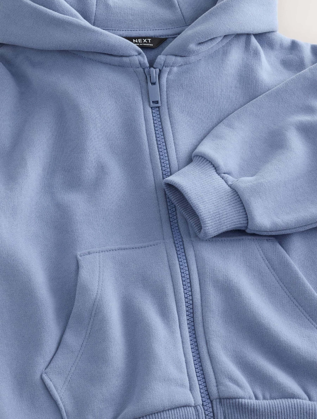 Blue Soft Touch Zip Up Hoodie