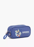 Hollywood Magic Sonic the Hedgehog Pencil Pouch with 2 Compartments - Faux Leather