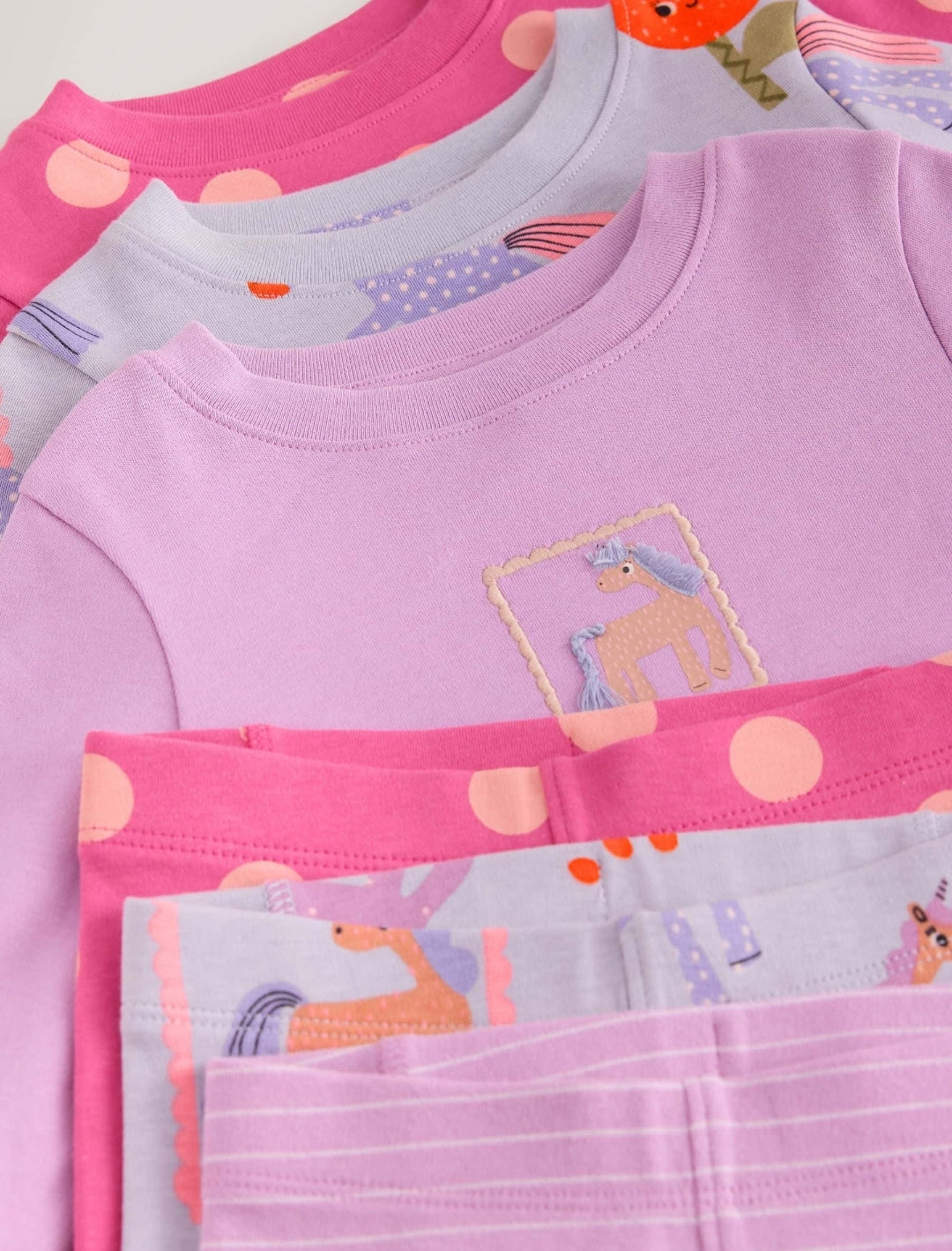 Lilac Purple Unicorn Snuggle Pyjamas 3 Pack