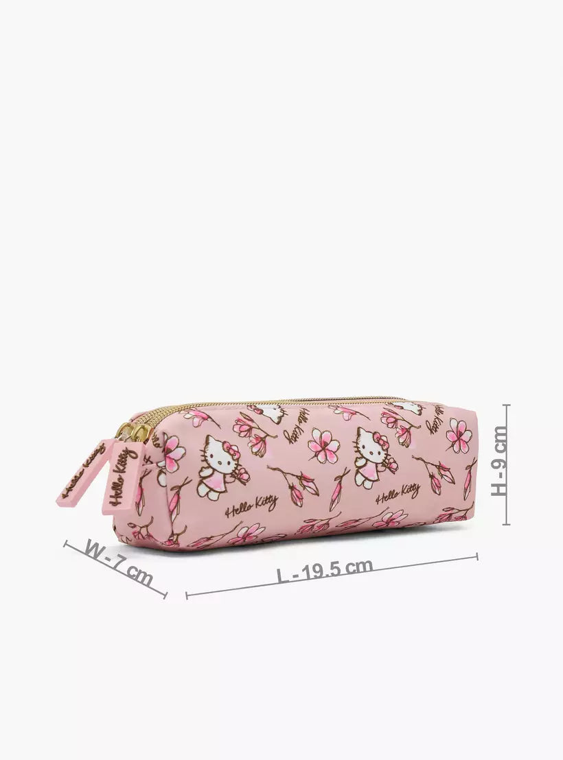 Sanrio Hello Kitty Print Pencil Pouch with 2 Compartment