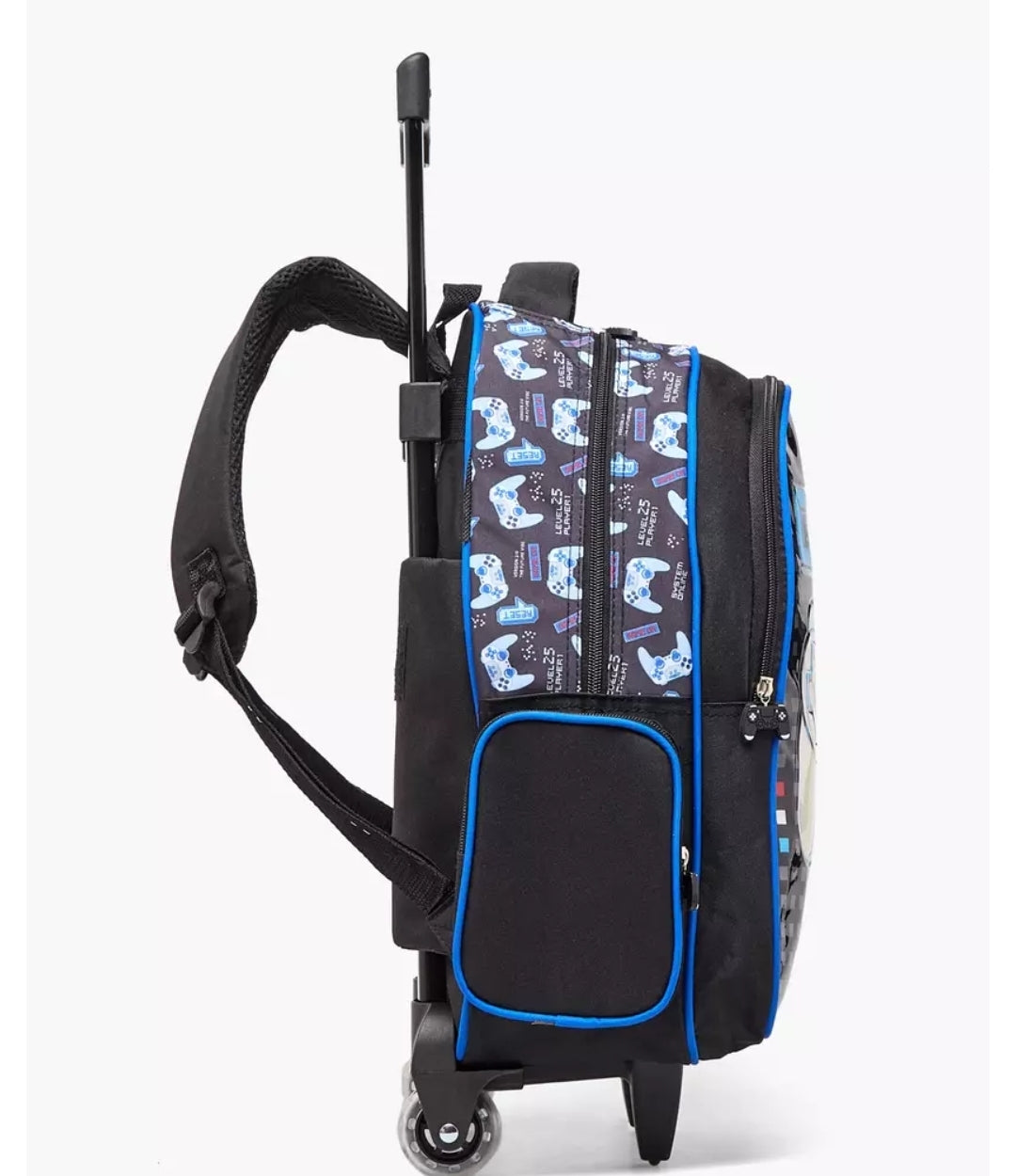 Game Print 5-Piece School Trolley Bag Set 16 inches