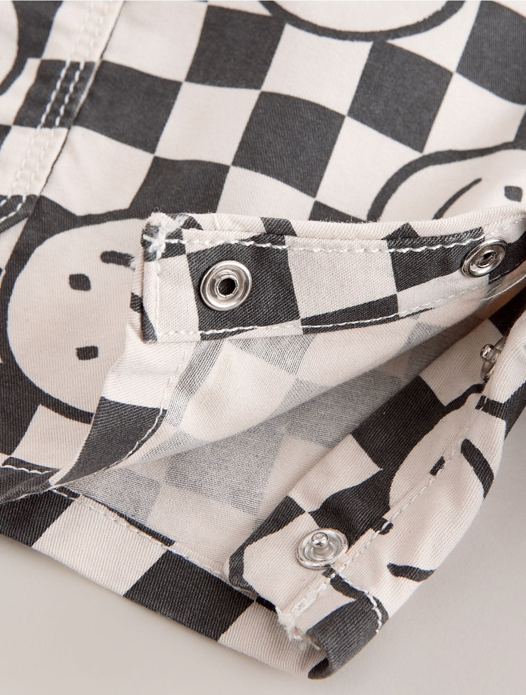 Black/Neutral Happy Face
Checkerboard Dungarees