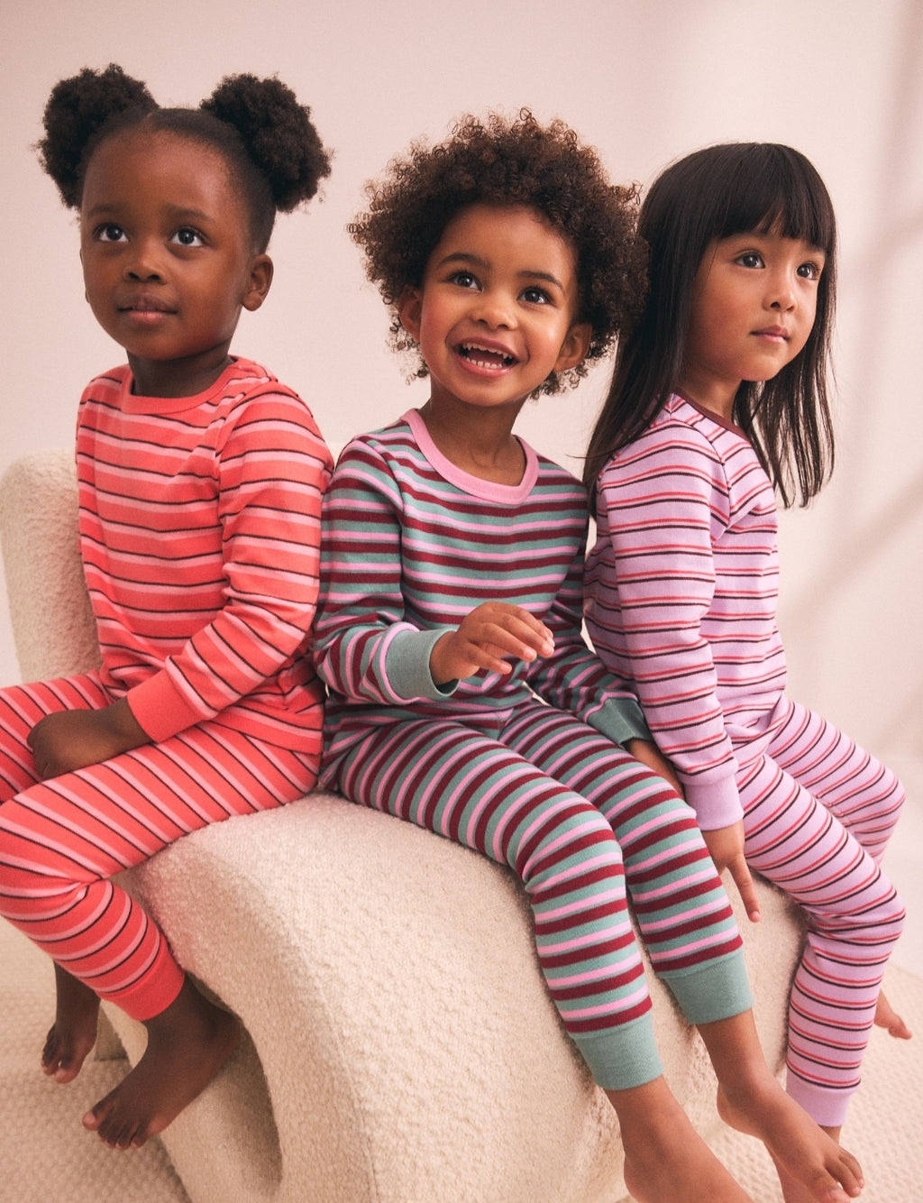 Purple/Pink Striped Snuggle Pyjamas 3 Pack