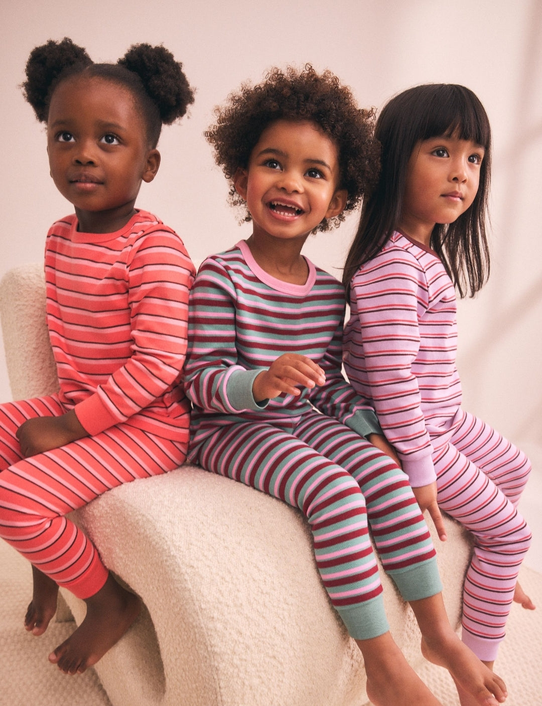 Purple/Pink Striped Snuggle Pyjamas 3 Pack