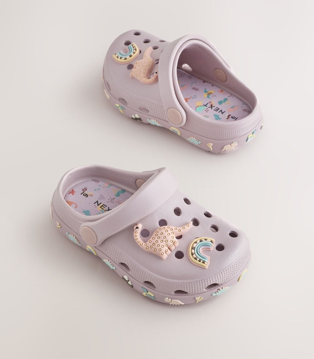 Purple Dinosaur Character Clogs