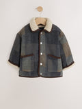 Multi Check Borg Collar Jacket