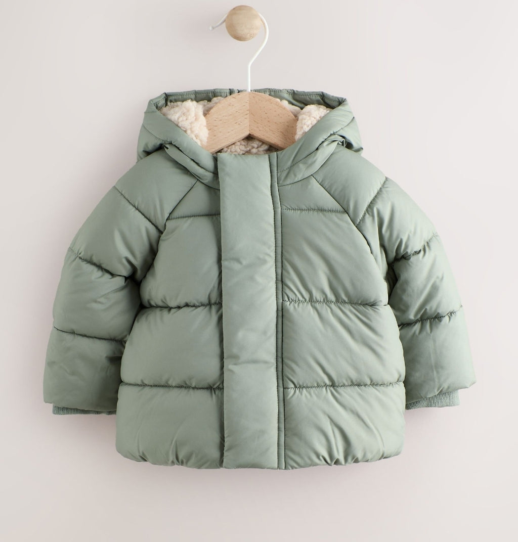 Sage Green Baby Puffer Jacket