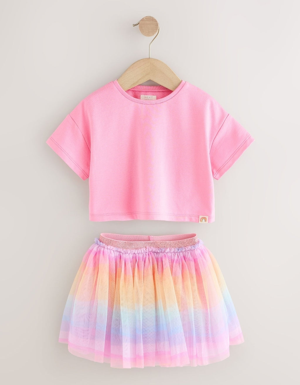 Rainbow/Pink Top and Tutu Skirt
Set