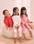 Red/Ecru Snuggle Pyjamas 3 Pack