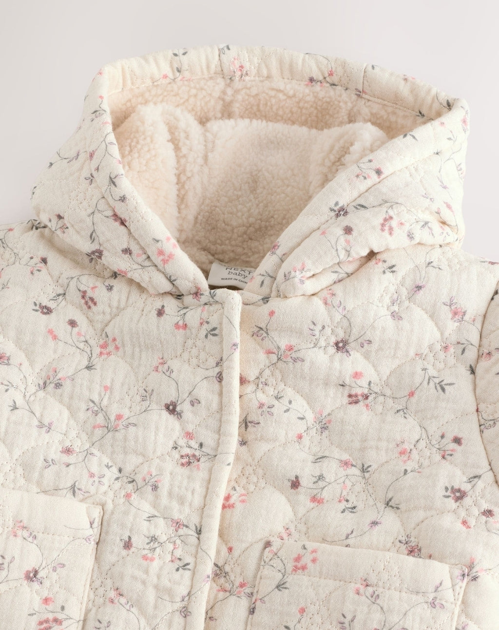 Ecru Floral Baby Crinkle Jersey
Coat