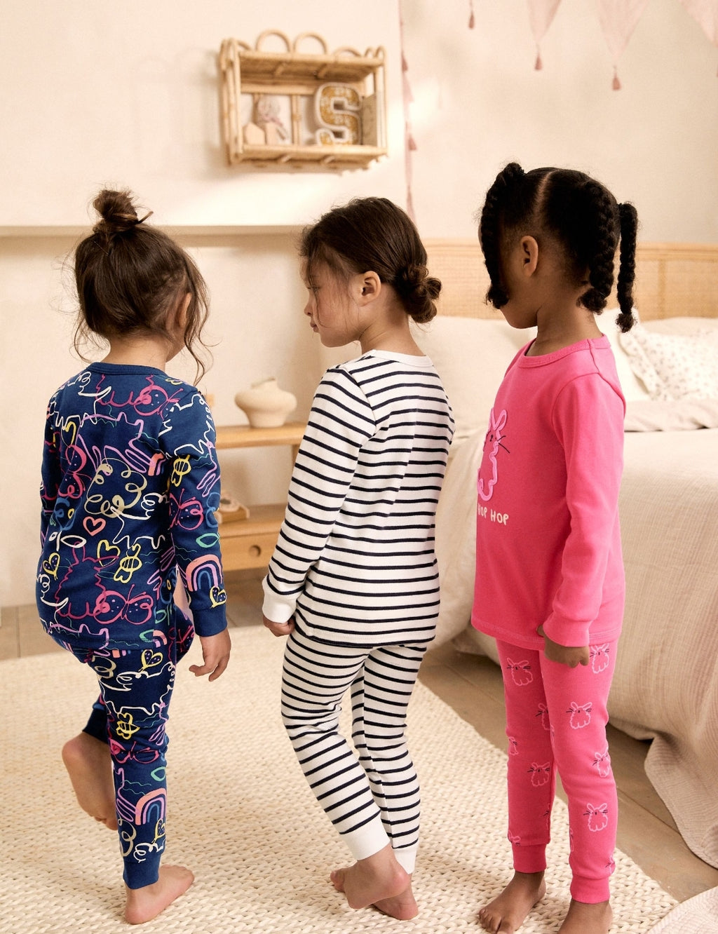 Pink/Blue Snuggle Pyjamas 3 Pack