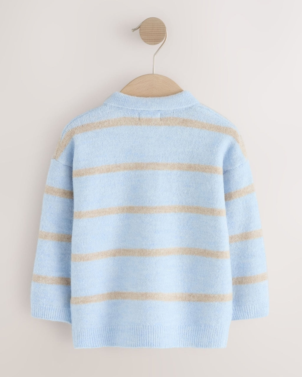 Blue/Neutral Knitted Stripe Polo
Shirt