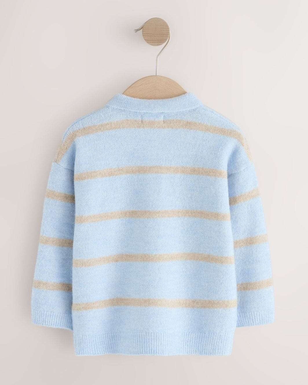 Blue/Neutral Knitted Stripe Polo
Shirt