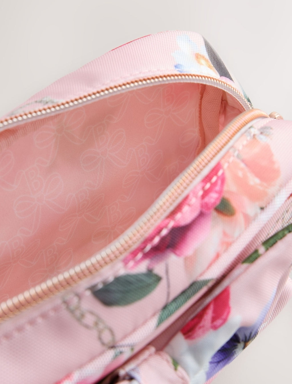 Baker by Ted Baker Back to School Pink Floral Bow Pencil Case
