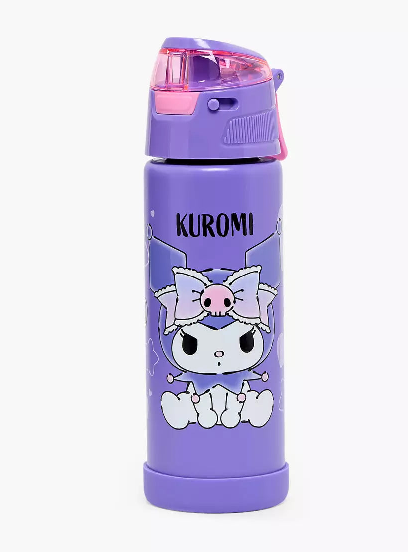 Sanrio Kuromi Print Stainless Steel Water Bottle with Spout and Handle