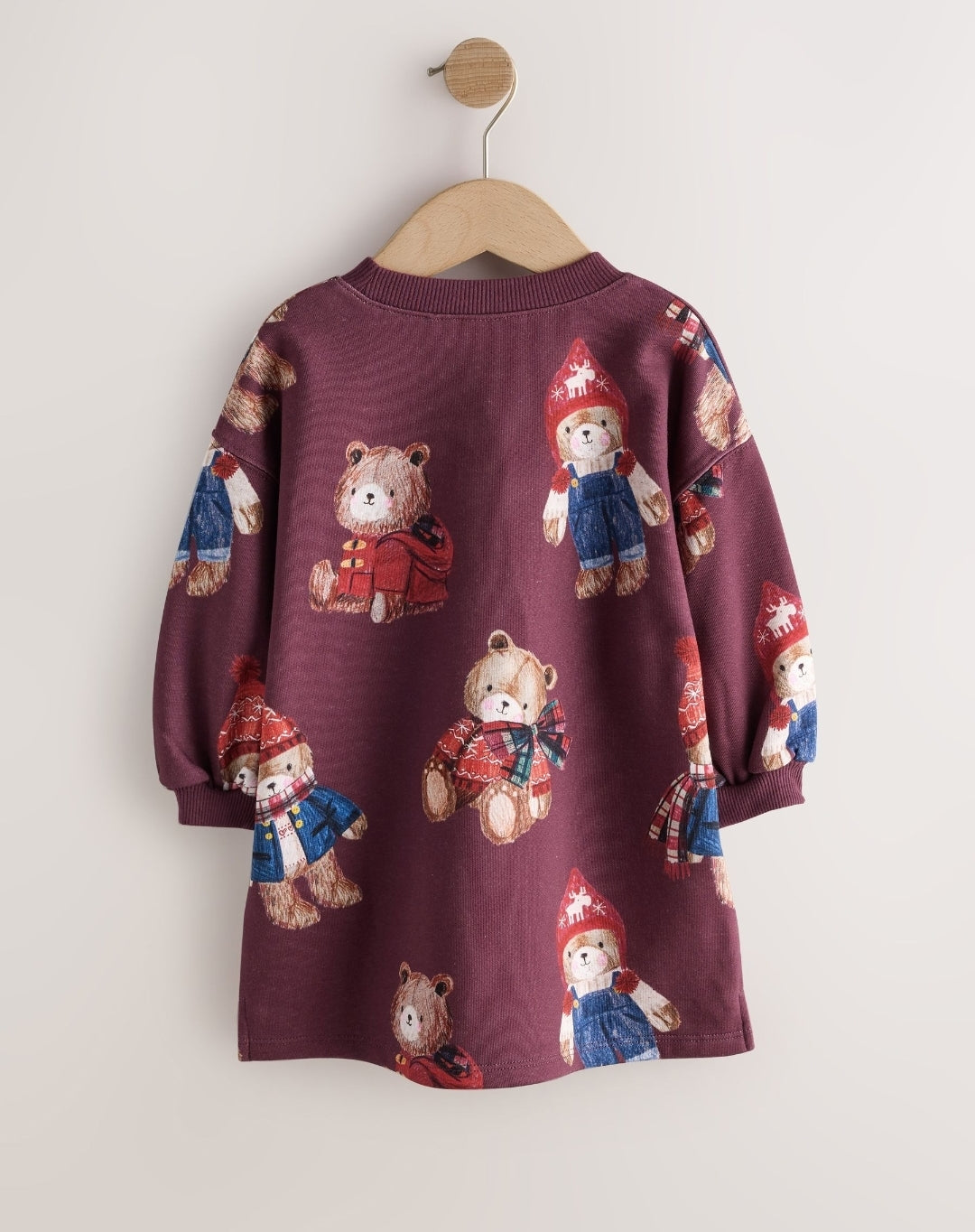 Burgundy Red Bear Long Sleeve
Sweat Dress