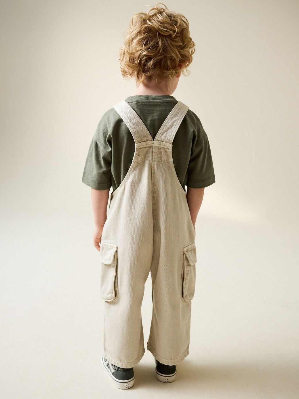 Ecru Twill Woven Cotton
Cargo Dungarees