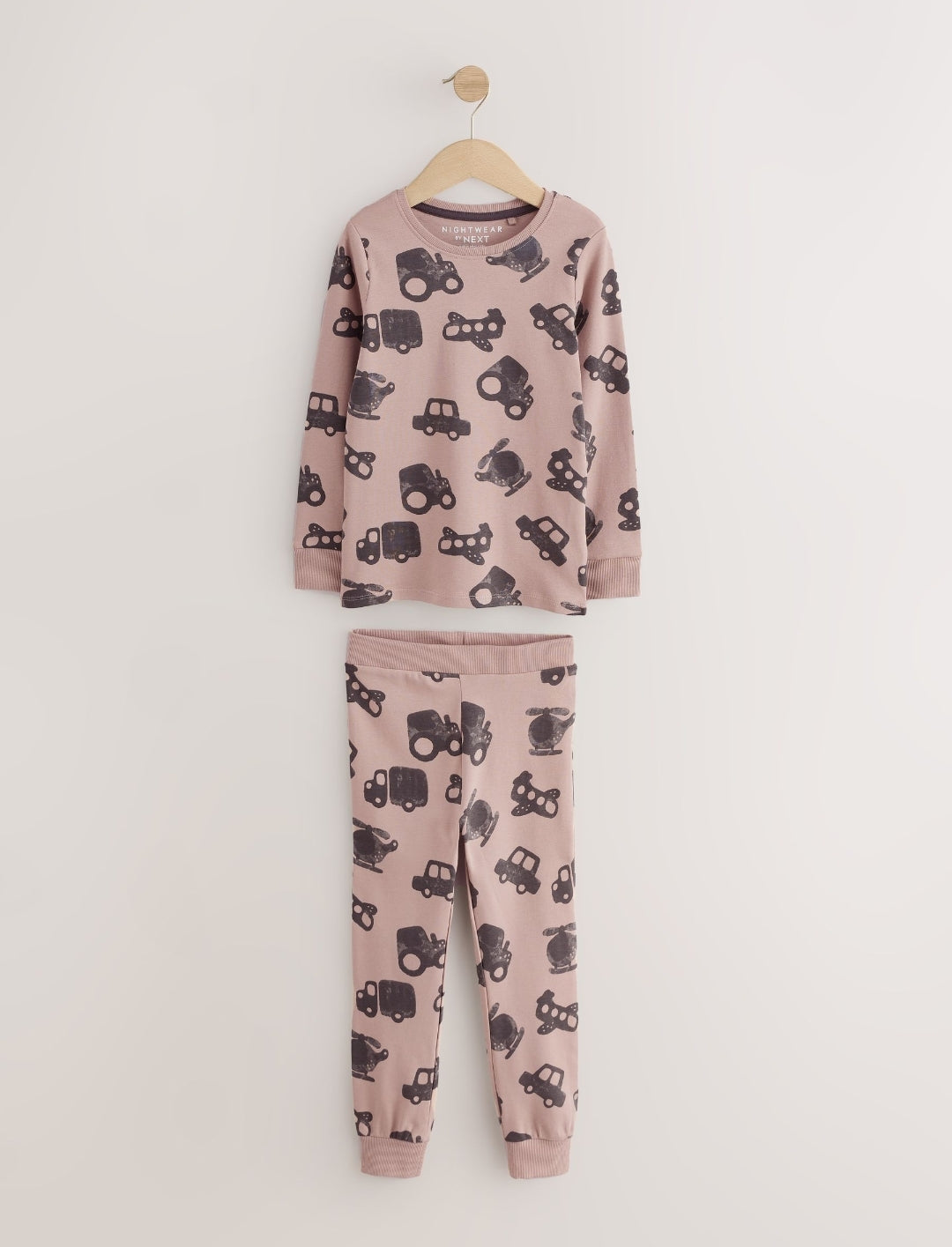 Brown/Cream Transport Snuggle Pyjamas 3 Pack
