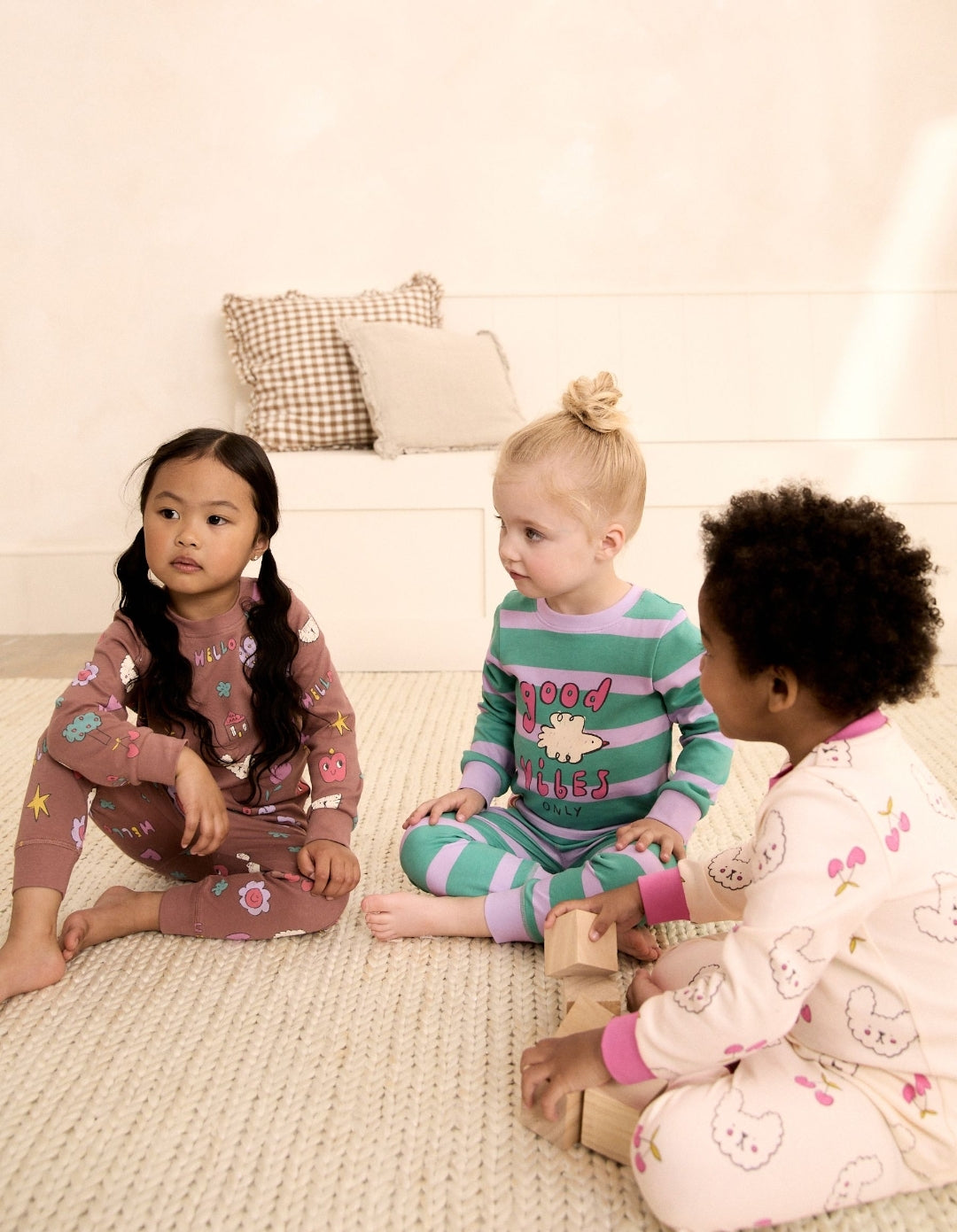 Green/Pink Snuggle Pyjamas 3 Pack