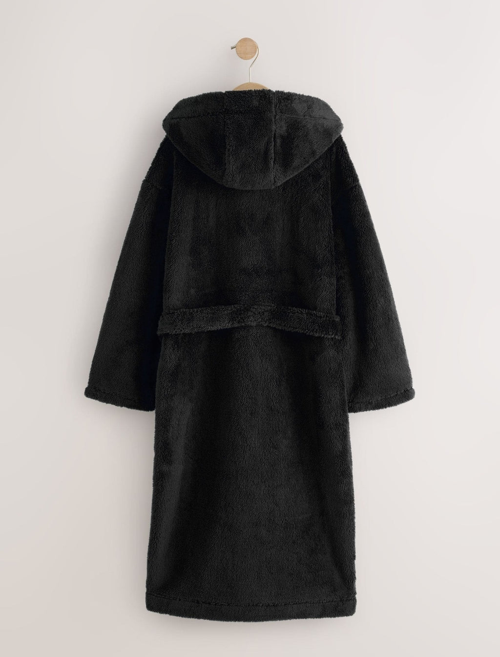 Black Long Fleece Robe