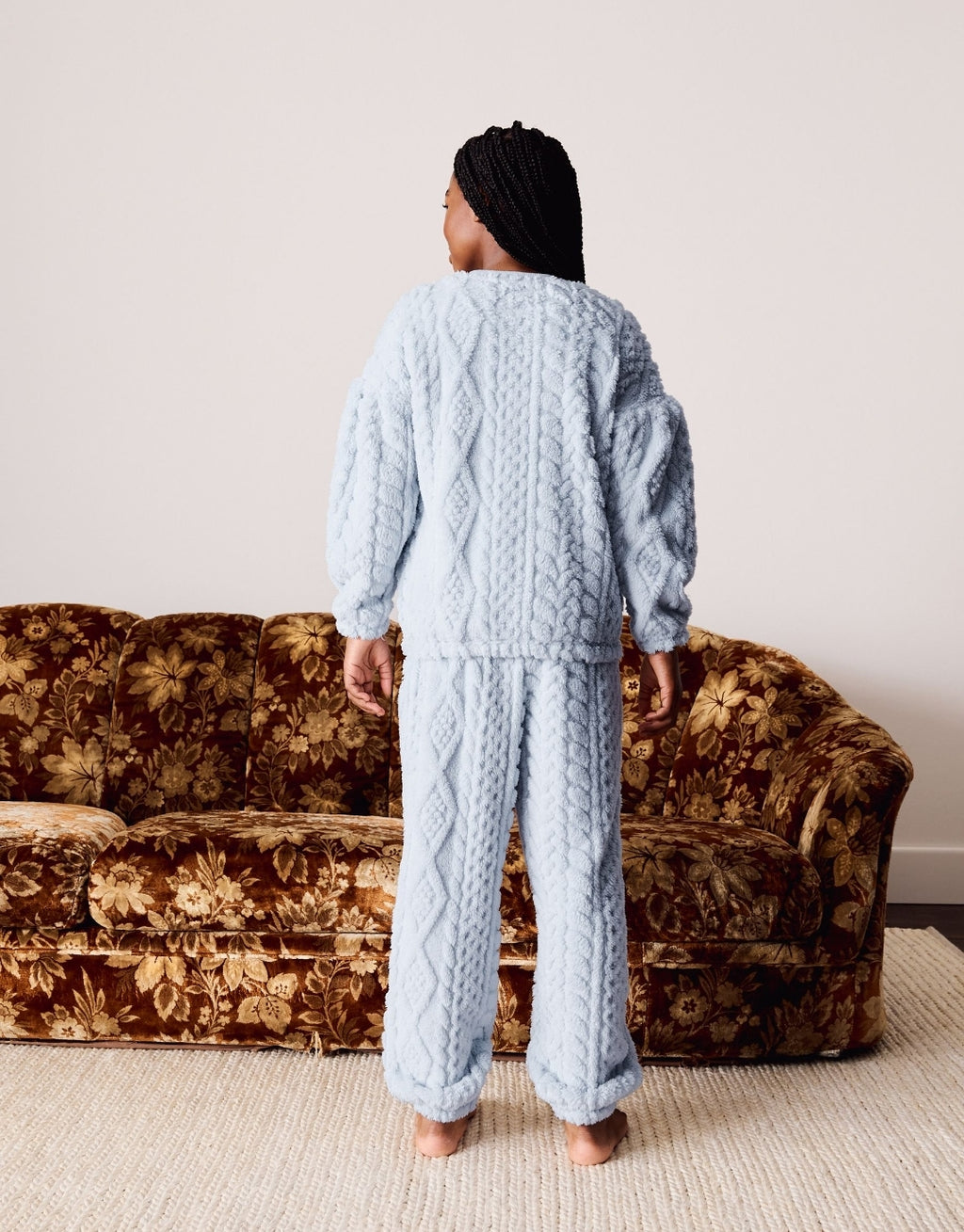 Blue Cosy Fleece Pyjamas