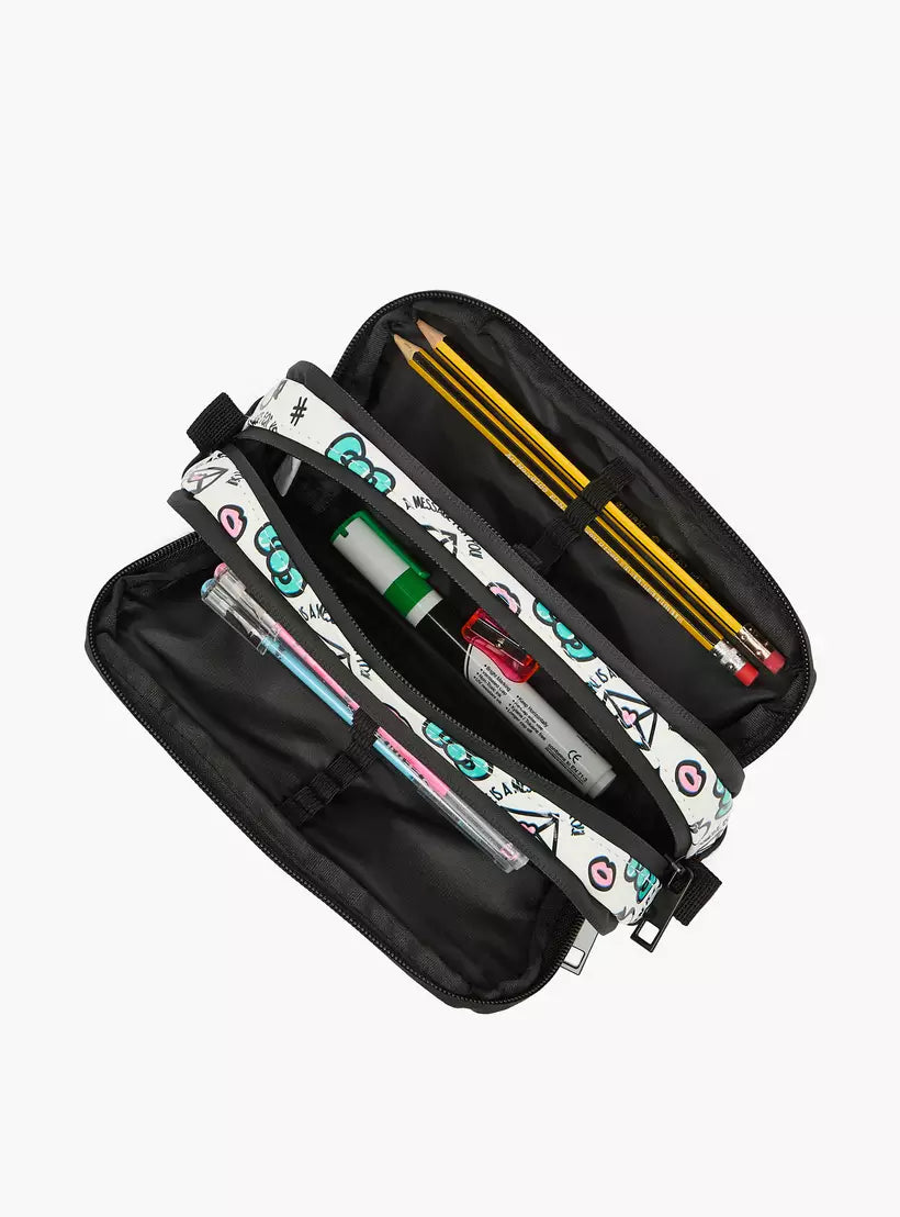 Sanrio Hello Kitty Print Pencil Pouch with 3 Compartments