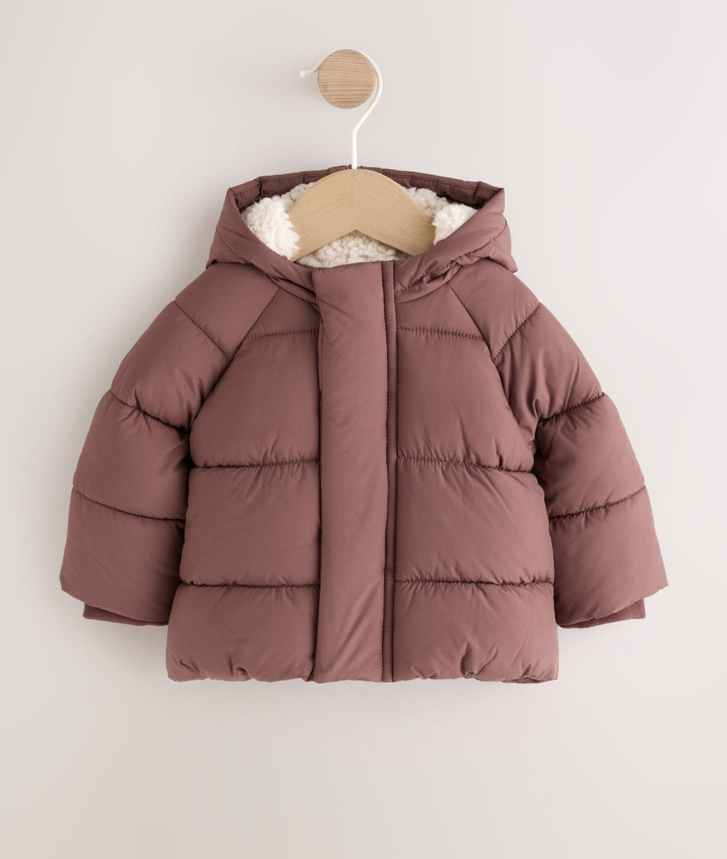 Chocolate Brown Hooded Baby
Puffer Jacket