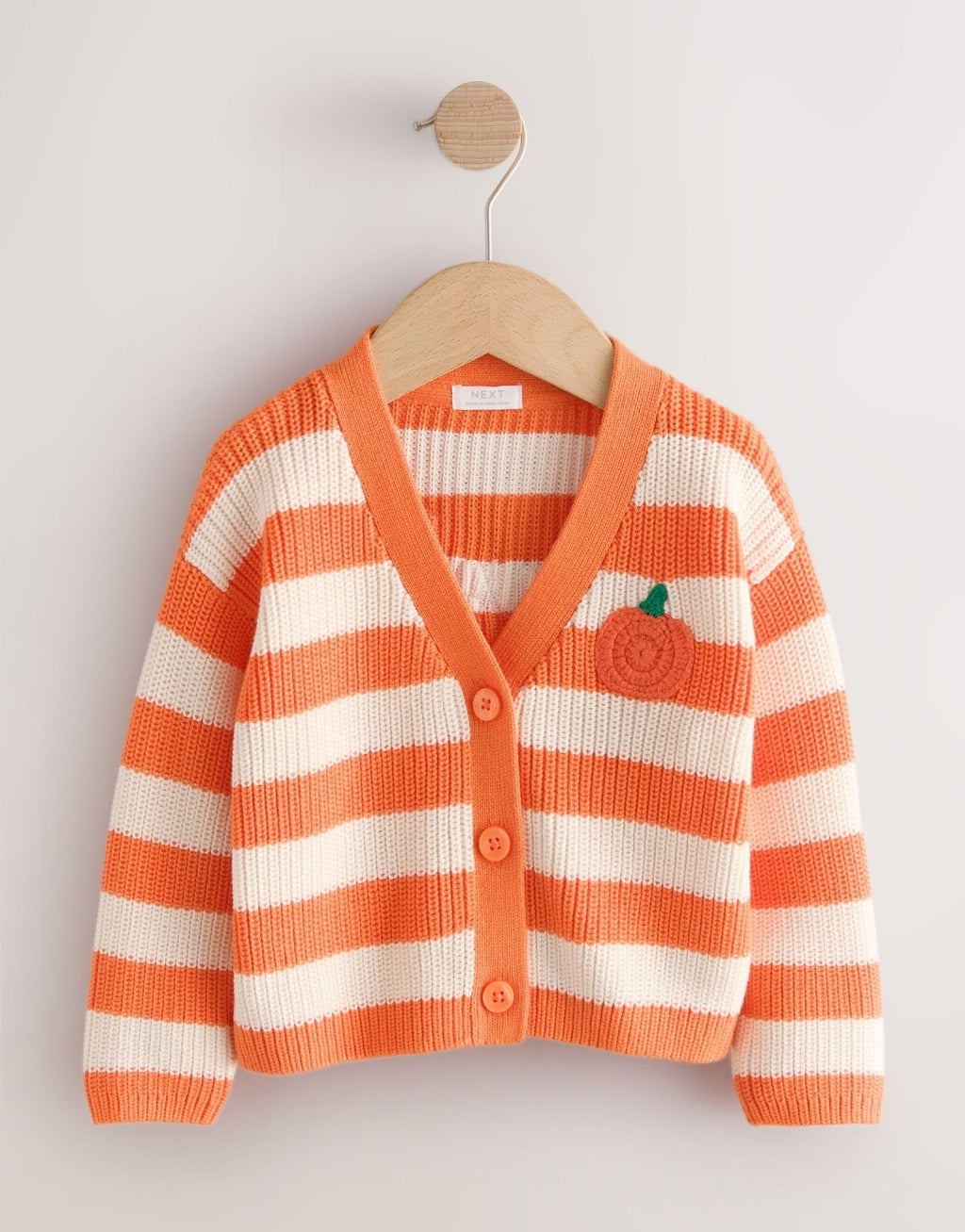Orange Pumpkin Pie V-Neck Cardigan