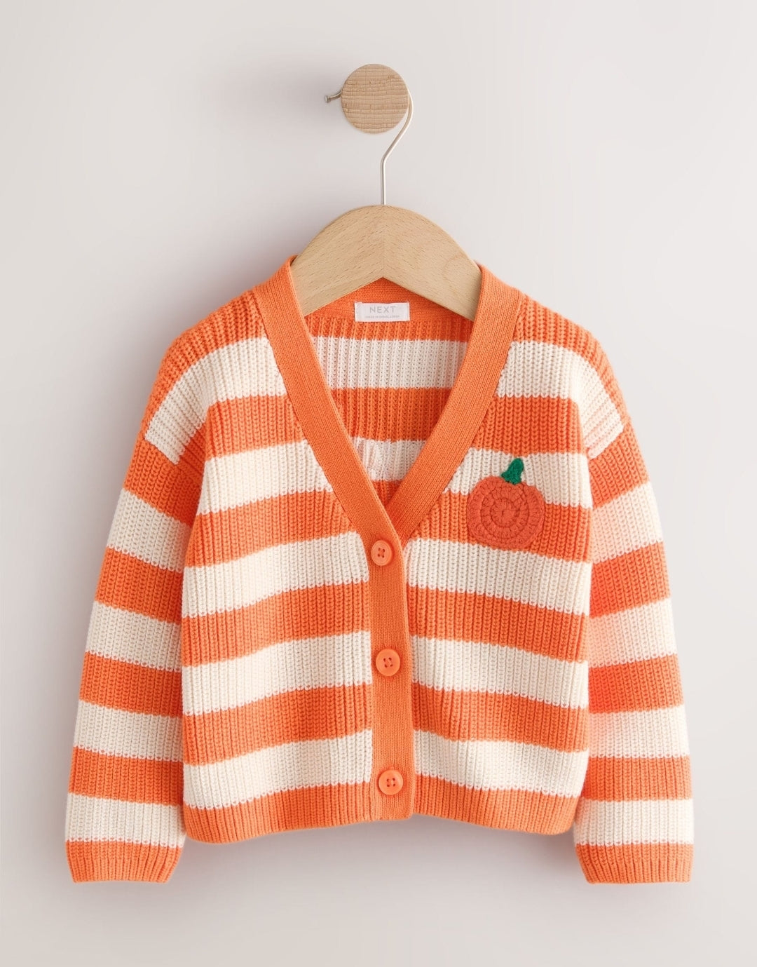 Orange Pumpkin Pie V-Neck Cardigan
