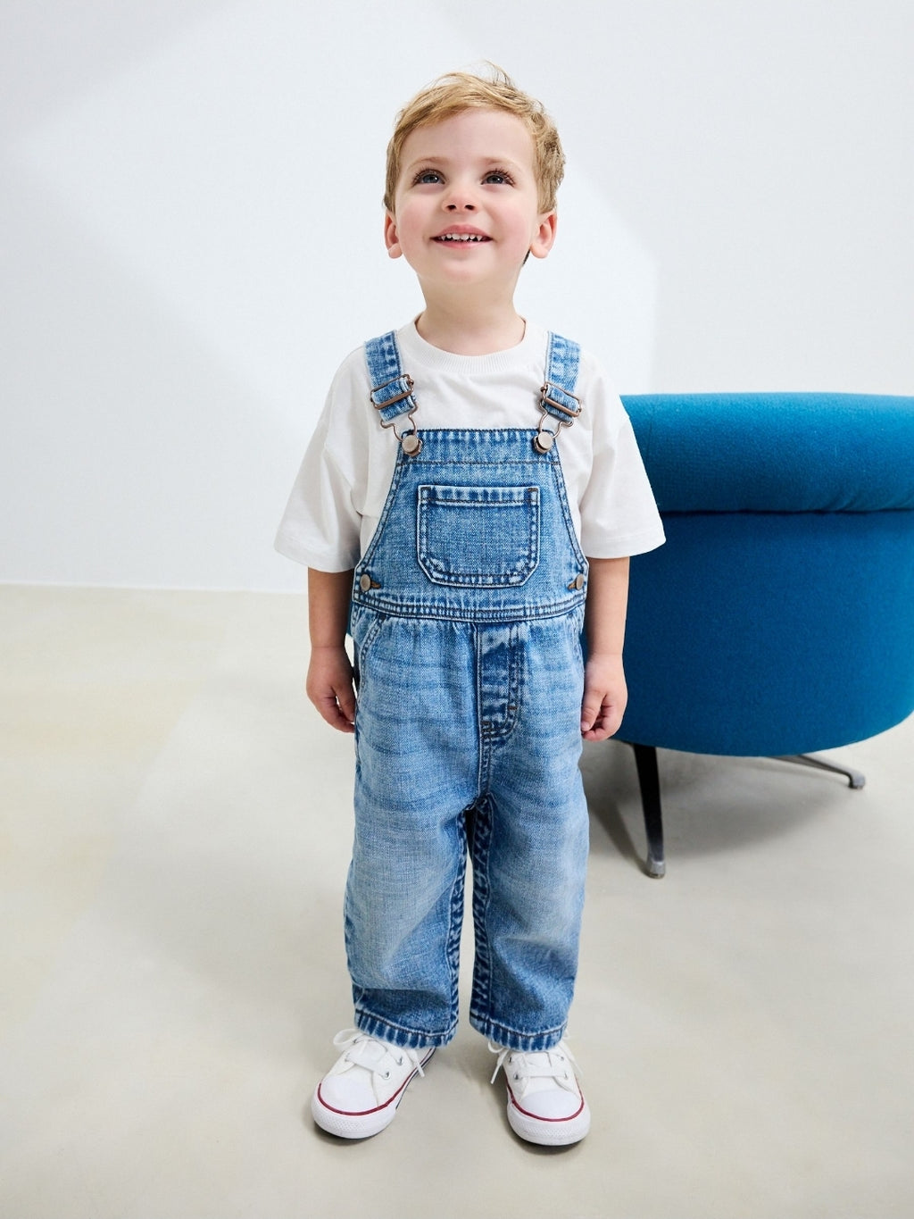Mid Blue Denim Dungarees