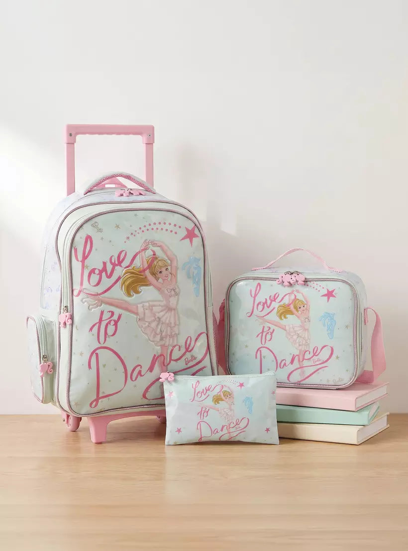 Barbie 3-Piece School Trolley Bag Set 16 inches