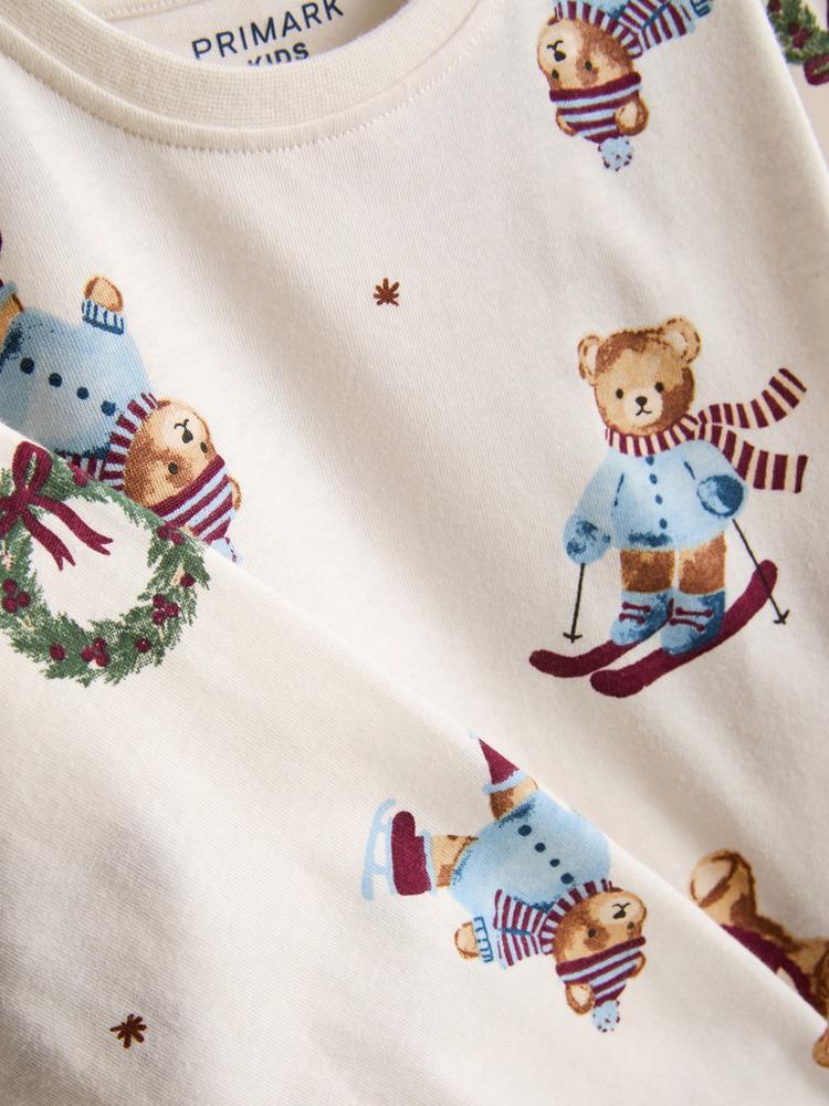 Primark Kids’ Pure Cotton Teddy Bear Family Christmas Pyjamas