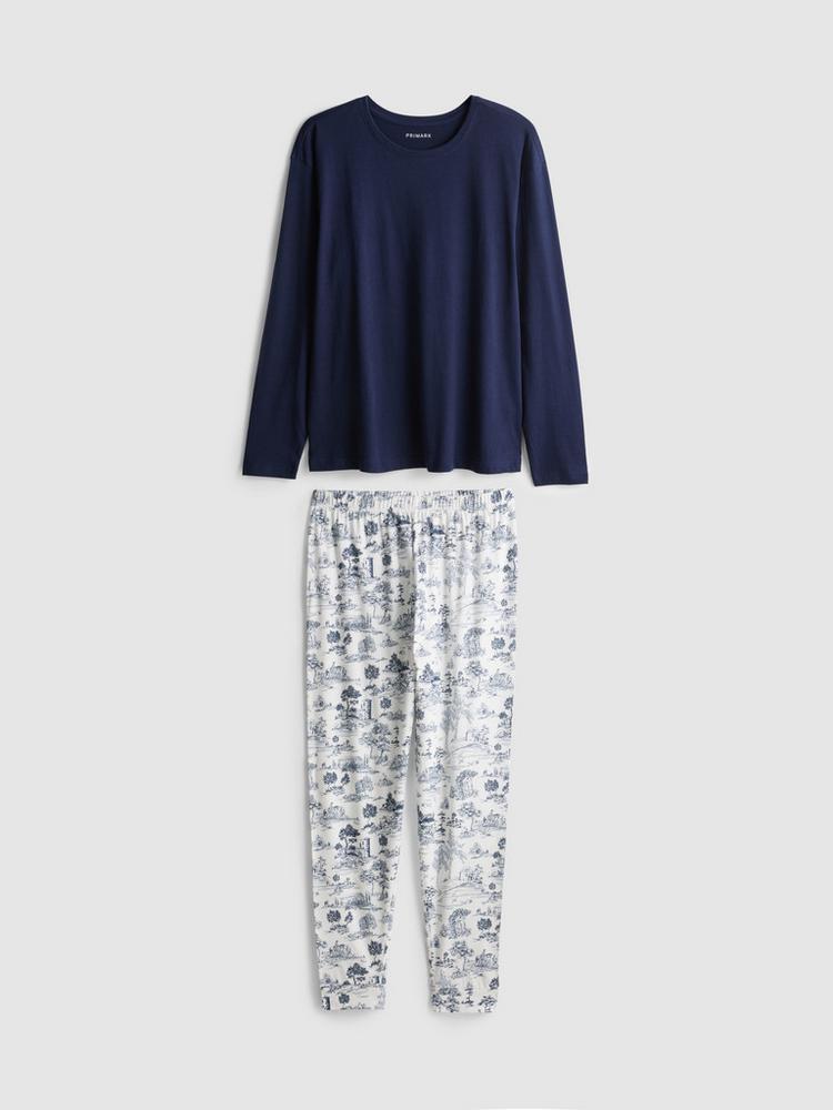 Primark Cotton Printed Sweatshirt Pyjamas