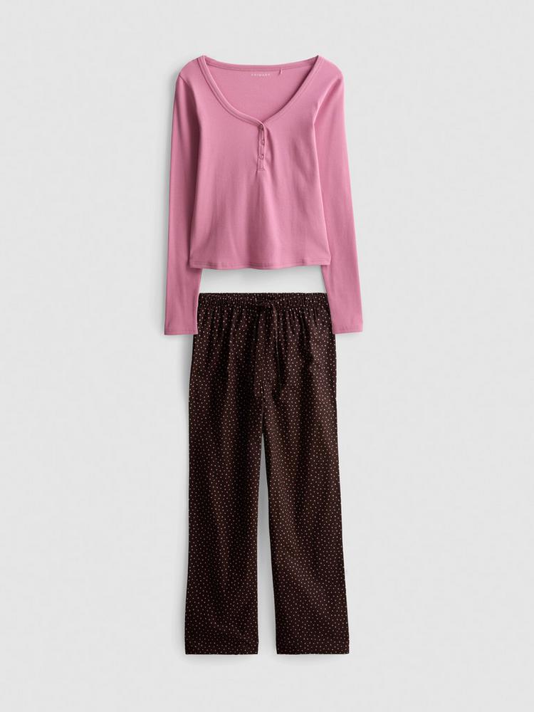 Primark Cotton Henley Flannel Pyjamas
