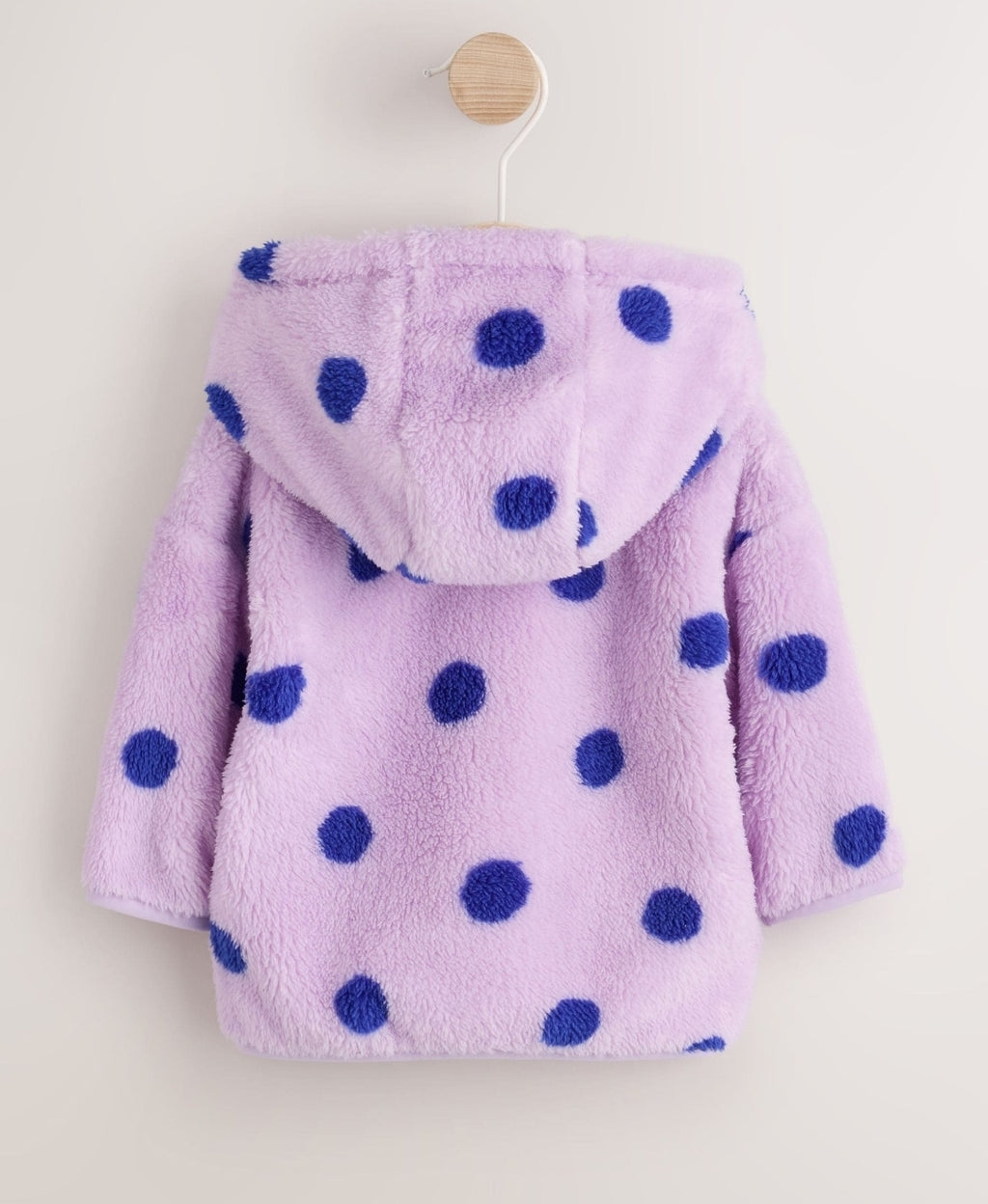 Purple Spot Fleece Baby Hooded
Jacket