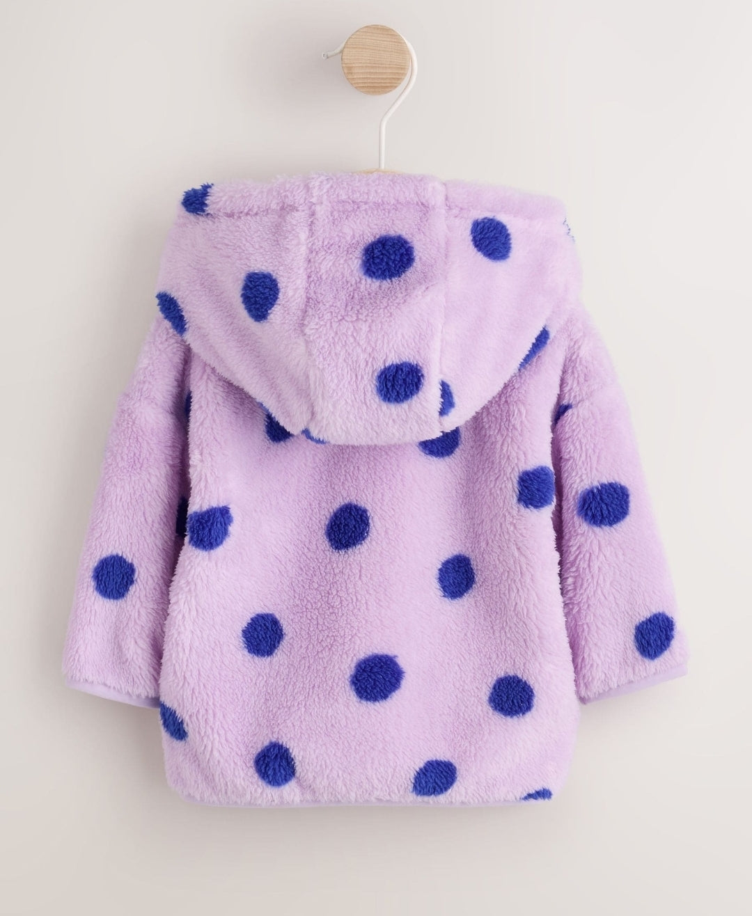 Purple Spot Fleece Baby Hooded
Jacket