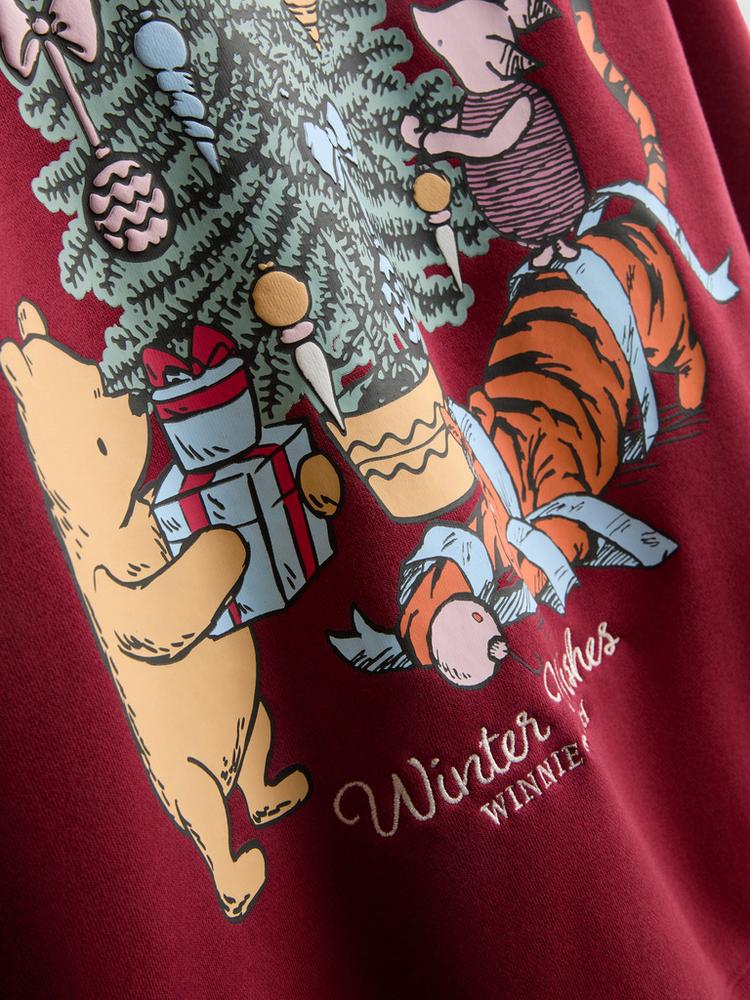 Primark Woman Disney's Winnie & Friends Cotton Rich Christmas Sweatshirt