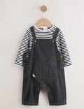 Charcoal Grey Baby Denim
Dungarees and Bodysuit Set