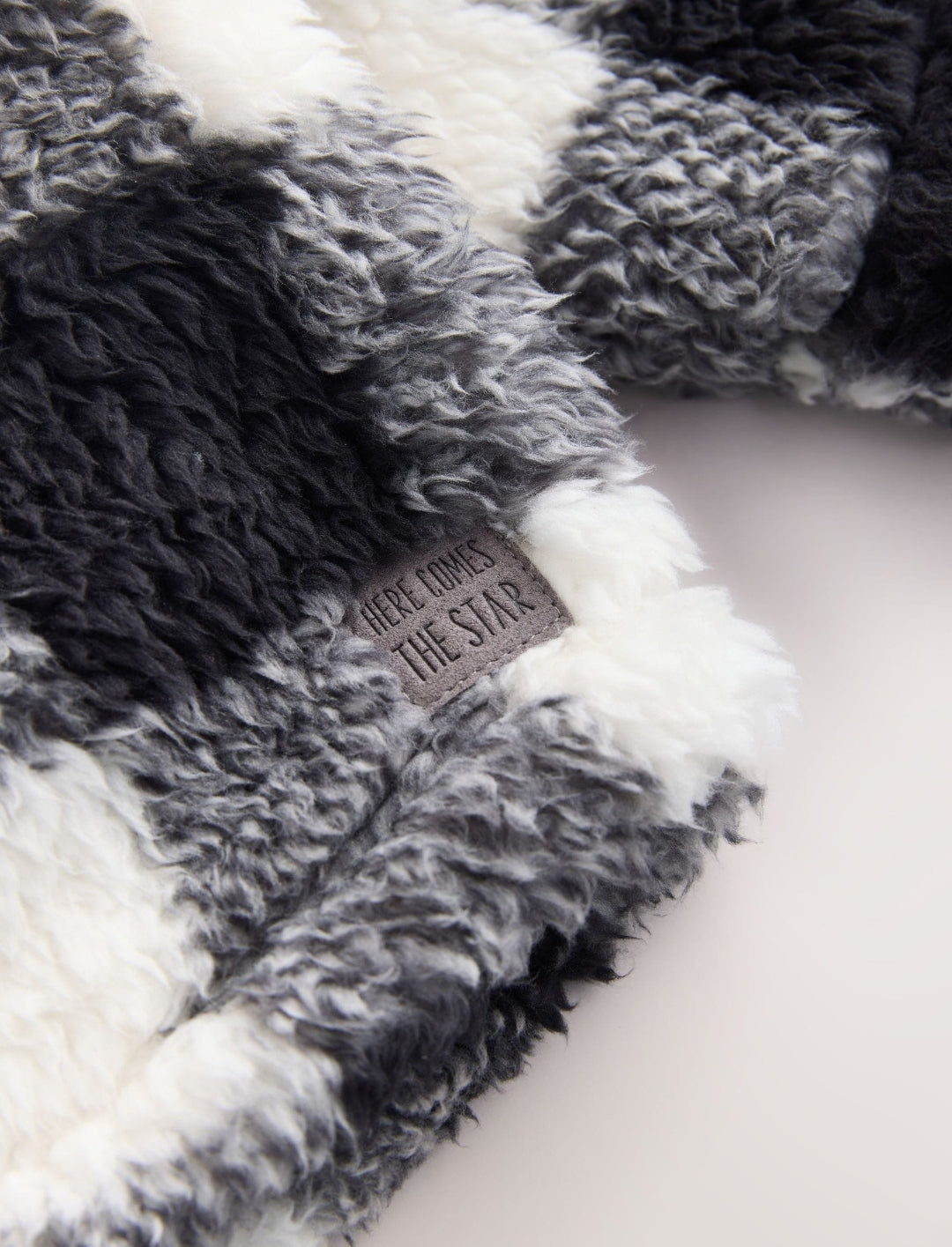 Black/White Check Borg Fleece Shacket
