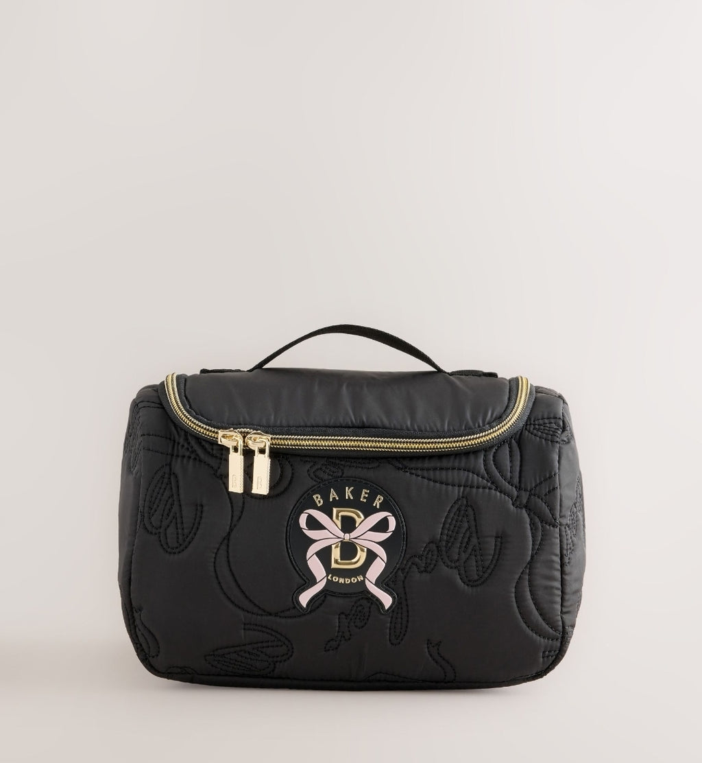 Baker by Ted Baker Black Back to School Childrens Quilted Bow Lunch Bag