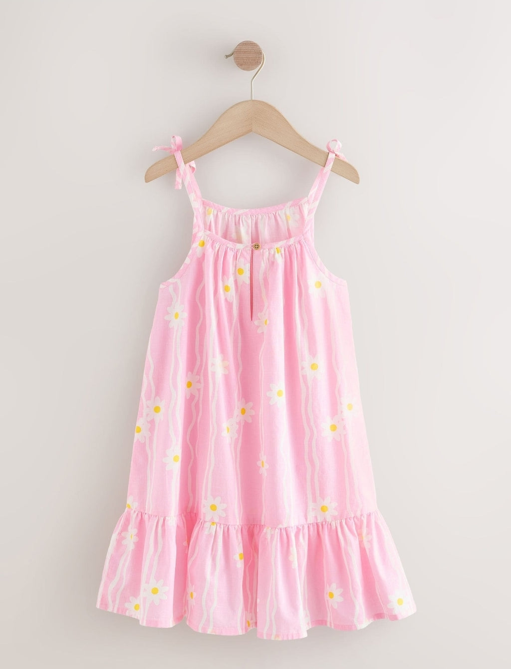 Pink Floral Angel Sleeve Dress